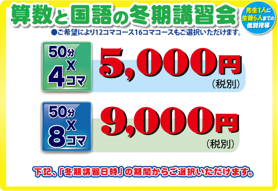 アン算国クラブ 冬期講習